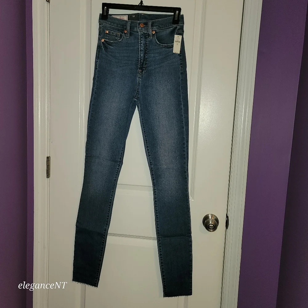 GAP Sky High Rise True Skinny Jeans Sz: 0 NWT